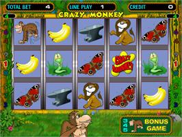 Title screen of Crazy Monkey on the Arcade.