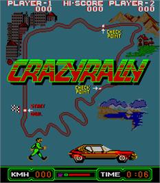 Title screen of Crazy Rally on the Arcade.