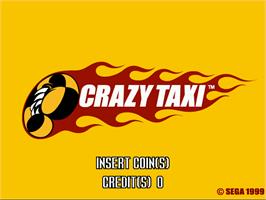 Title screen of Crazy Taxi on the Arcade.