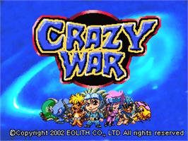 Title screen of Crazy War on the Arcade.