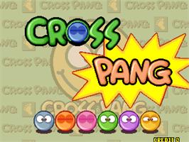 Title screen of Cross Pang on the Arcade.