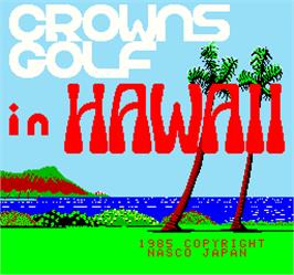 Title screen of Crowns Golf in Hawaii on the Arcade.