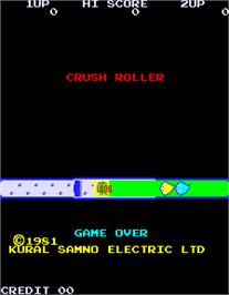 Title screen of Crush Roller on the Arcade.