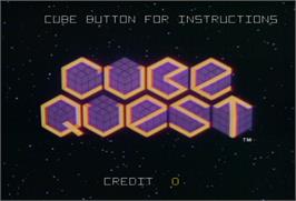Title screen of Cube Quest on the Arcade.