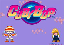 Title screen of Cuby Bop on the Arcade.