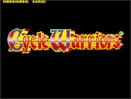 Title screen of Cycle Warriors on the Arcade.