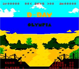 Title screen of D-Day on the Arcade.