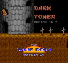 Title screen of Dark Tower on the Arcade.