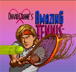 Title screen of David Crane's Amazing Tennis on the Arcade.
