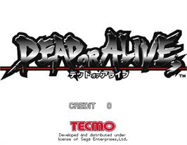 Title screen of Dead or Alive on the Arcade.