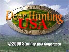 Title screen of Deer Hunting USA V4.2 on the Arcade.