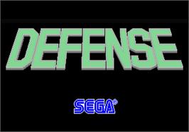Title screen of Defense on the Arcade.