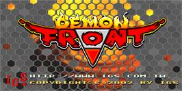 Title screen of Demon Front on the Arcade.