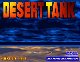 Title screen of Desert Tank on the Arcade.