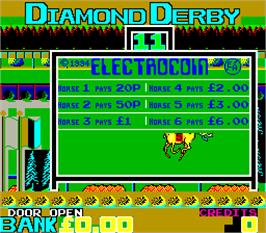 Title screen of Diamond Derby on the Arcade.