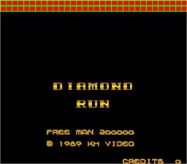 Title screen of Diamond Run on the Arcade.