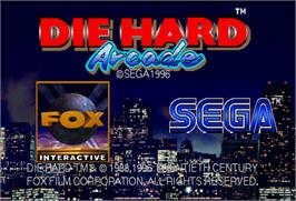 Title screen of Die Hard Arcade on the Arcade.