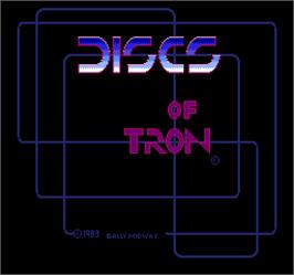 Title screen of Discs of Tron on the Arcade.
