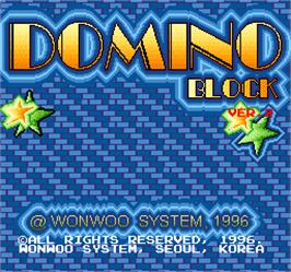 Title screen of Domino Block ver.2 on the Arcade.