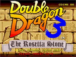 Title screen of Double Dragon 3 - The Rosetta Stone on the Arcade.