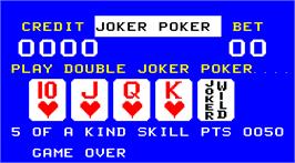 Title screen of Double Joker Poker on the Arcade.