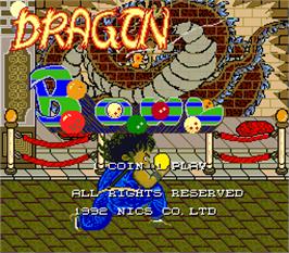 Title screen of Dragon Bowl on the Arcade.