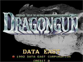 Title screen of Dragon Gun on the Arcade.