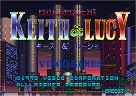 Title screen of Dramatic Adventure Quiz Keith & Lucy on the Arcade.