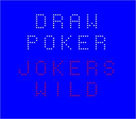 Title screen of Draw Poker Joker's Wild on the Arcade.