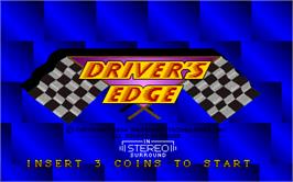 Title screen of Driver's Edge on the Arcade.