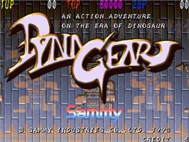 Title screen of Dyna Gear on the Arcade.