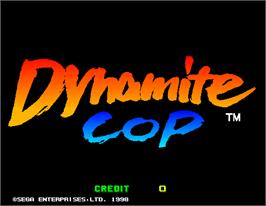 Title screen of Dynamite Cop on the Arcade.