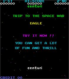 Title screen of Eagle on the Arcade.