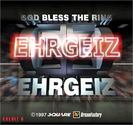 Title screen of Ehrgeiz on the Arcade.