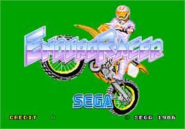 Title screen of Enduro Racer on the Arcade.