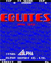 Title screen of Equites on the Arcade.