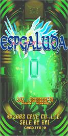Title screen of EspGaluda on the Arcade.