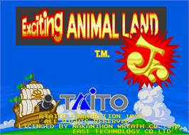 Title screen of Exciting Animal Land Jr. on the Arcade.