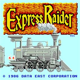 Title screen of Express Raider on the Arcade.