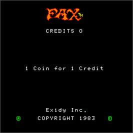 Title screen of FAX 2 on the Arcade.