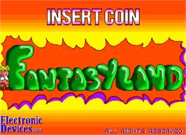 Title screen of Fantasy Land on the Arcade.