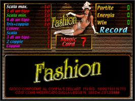 Title screen of Fashion on the Arcade.