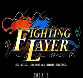 Title screen of Fighting Layer on the Arcade.