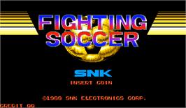 Title screen of Fighting Soccer on the Arcade.