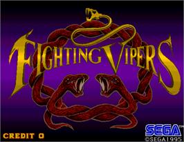 Title screen of Fighting Vipers on the Arcade.