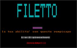 Title screen of Filetto on the Arcade.