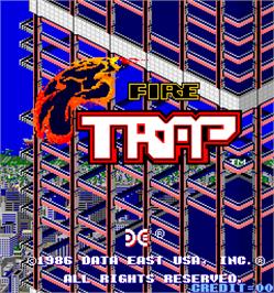 Title screen of Fire Trap on the Arcade.