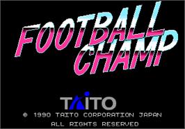 Title screen of Football Champ on the Arcade.