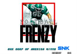 Title screen of Football Frenzy on the Arcade.