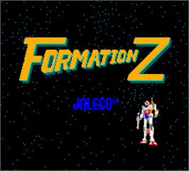 Title screen of Formation Z on the Arcade.